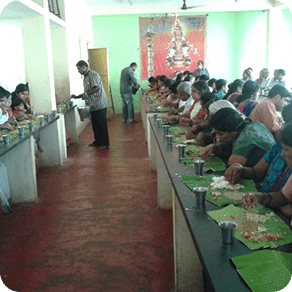 Shared meal during Annadhanam event