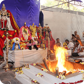 Community gathered for Yagnam ceremony