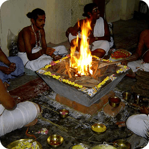 Homa kunda during Chandi Homam